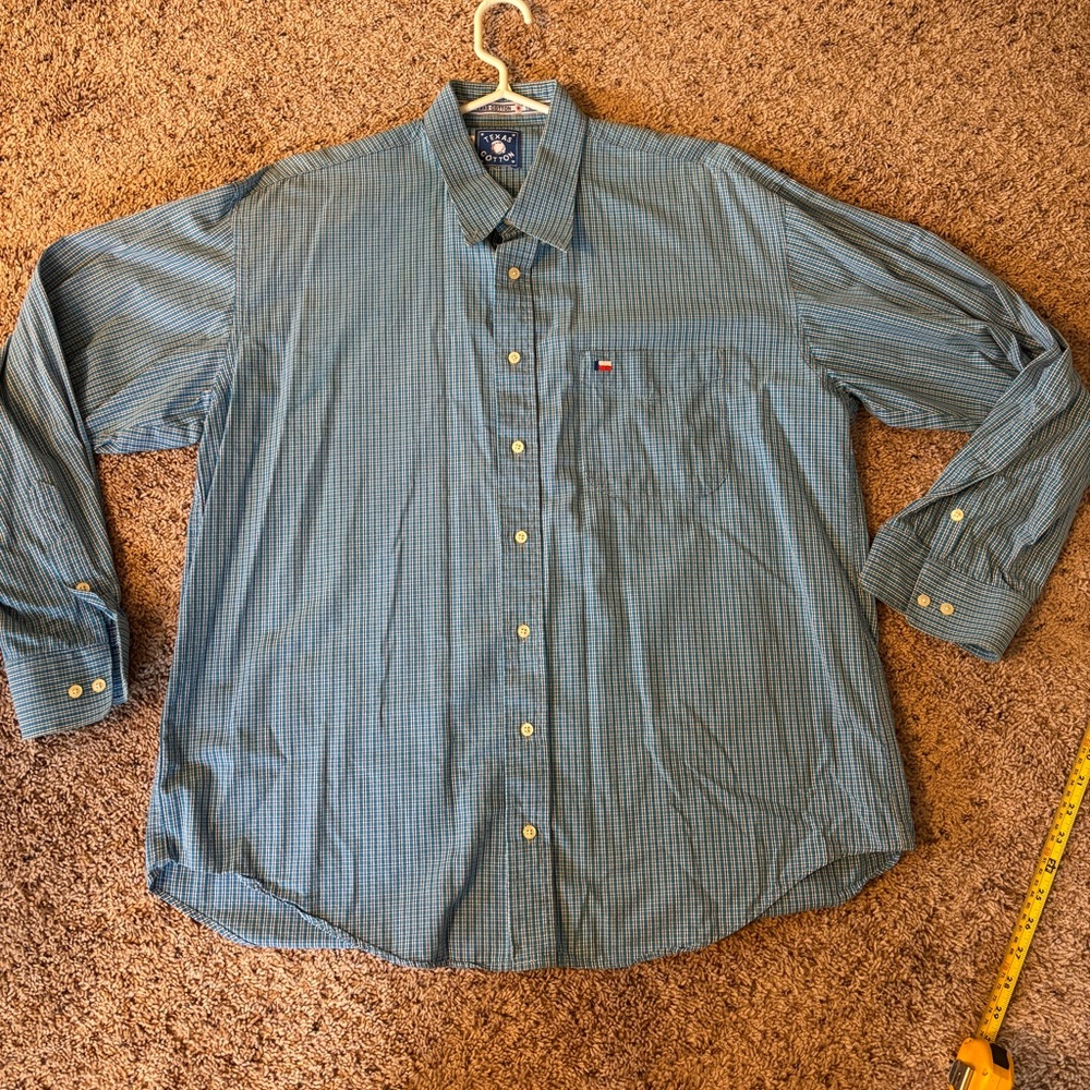 Tommy Hilfiger Men's Blue Casual Button Down Shirt